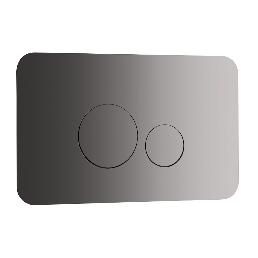 Flush plate with round buttons stainless steel 9916G2