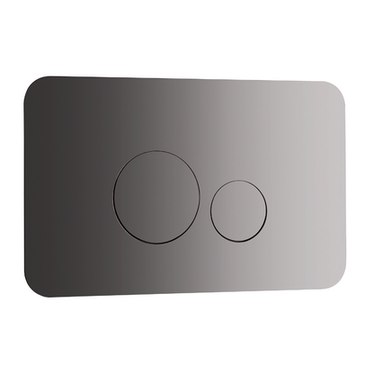 Flush plate with round buttons stainless steel 9916G2