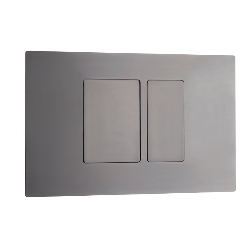Flush plate with rectangular buttons stainless steel 9916G3