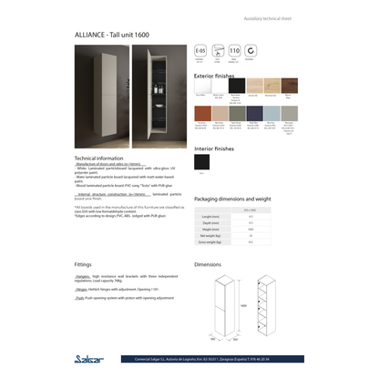 Linen cabinet alliance Walnut Maya