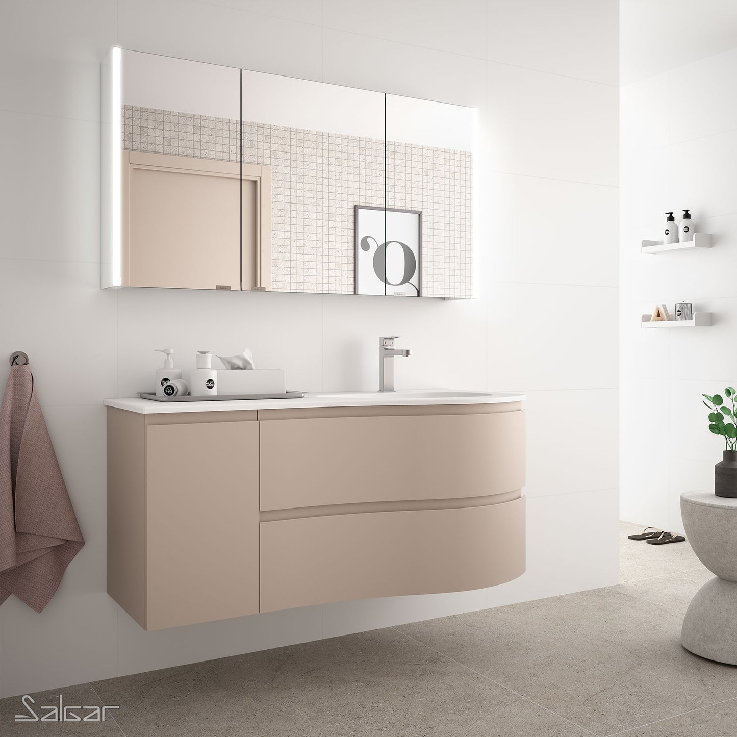 Meuble de rangement mural MAM 12 po (300) Macchiato une porte GAUCHE
