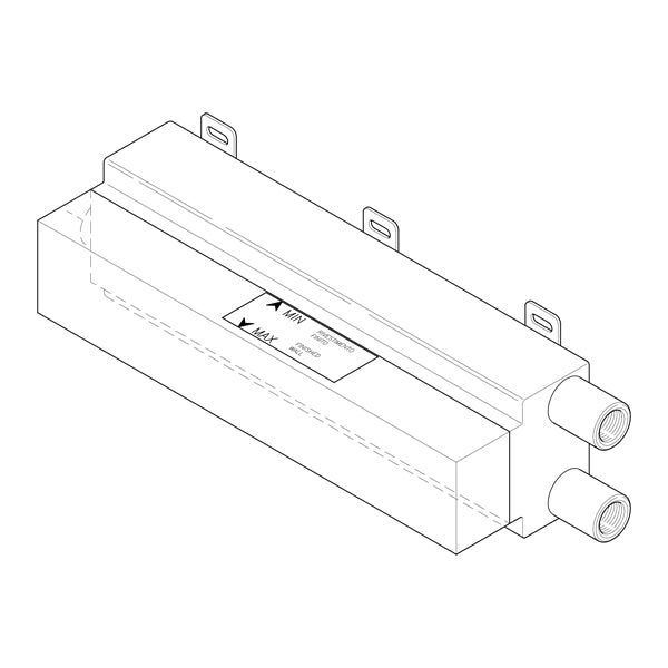 Rough-in for wall mount double single lever mixer with plate BOX013