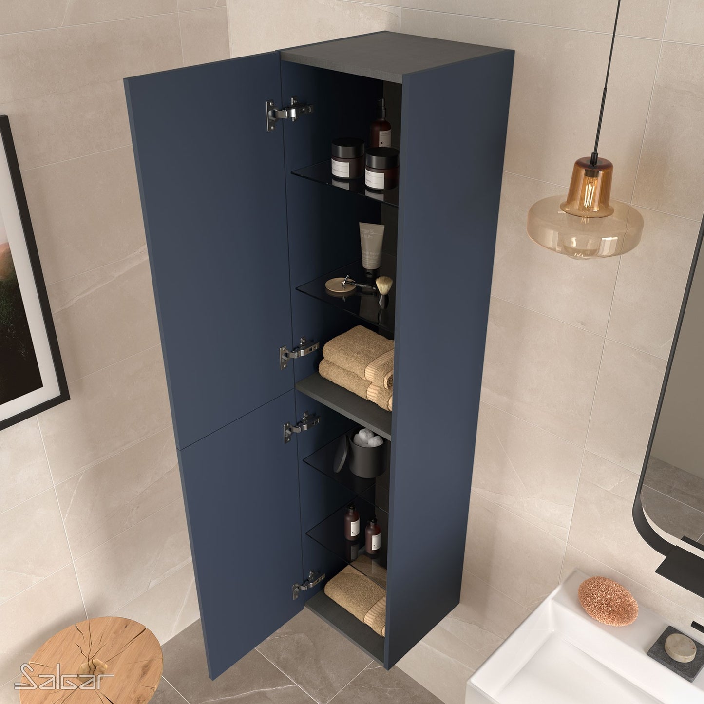 Linen cabinet alliance Night Blue *Special order*