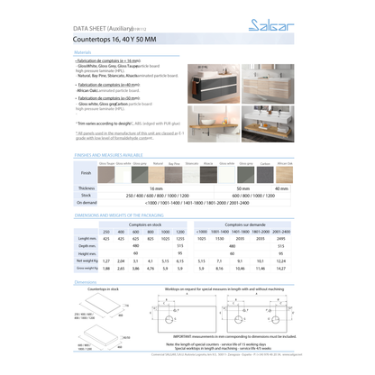 Countertop 16mm Bay Pine