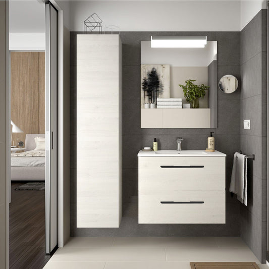 Vanity Fussion Chrome 28 inches (700) 2 drawers Sbiancato *LQ*
