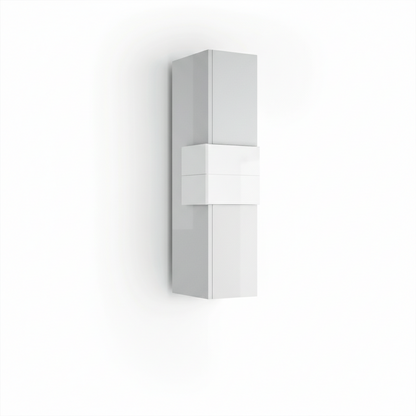 Armoire à linge Cronos blanc brillant 21956