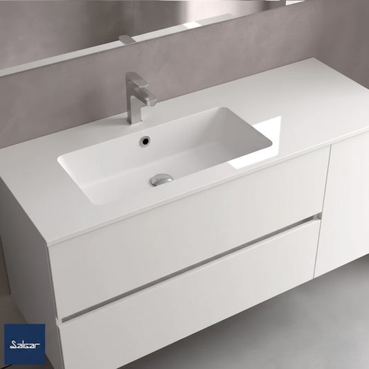 Countertop with integrated washbasin Sofia OFFSET Mineral marmo *LQ*
