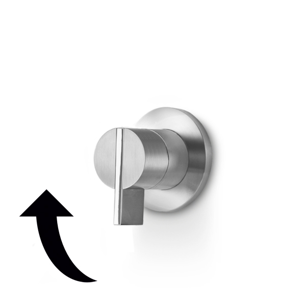 Garniture pour robinet d'arrêt mural pour eau chaude, insert en acier inoxydable INS419