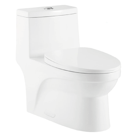 One piece floor mounted toilet Kapa gloss white