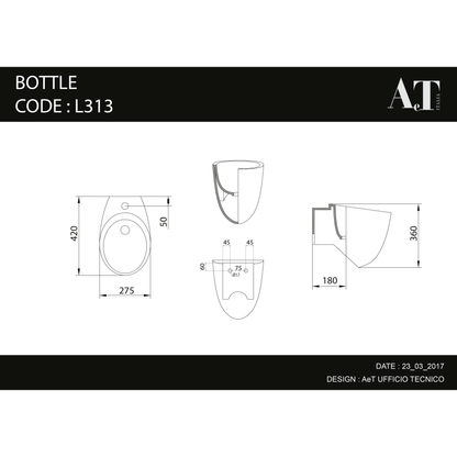 Porcelain Sink IDEA BOTTLE L313