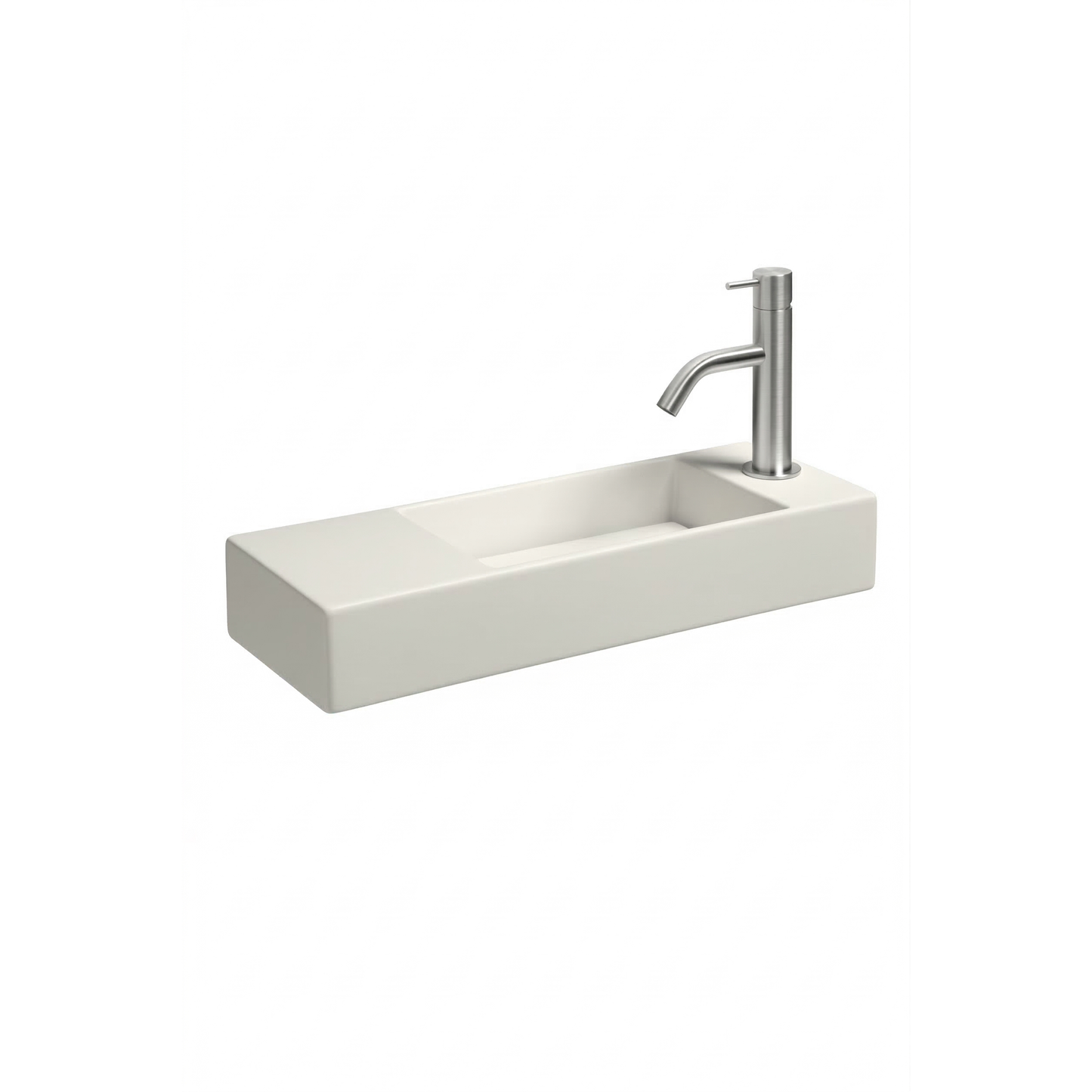 Porcelain Sink wall hung AQUAFREDDA Rettangolare plus L321V2 (Basin on right side)