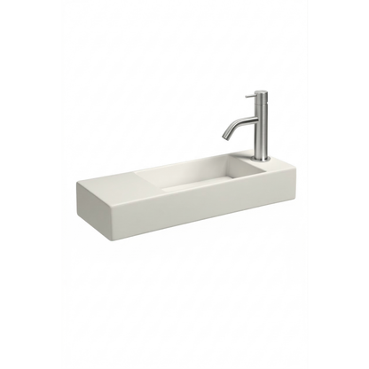 Porcelain Sink wall hung AQUAFREDDA Rettangolare plus L321V2 (Basin on right side)