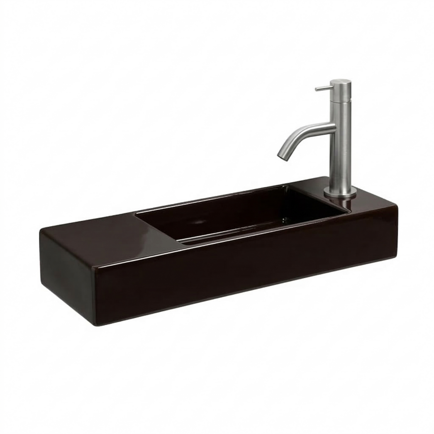 Porcelain Sink wall hung AQUAFREDDA Rettangolare plus L321V2 (Basin on right side)