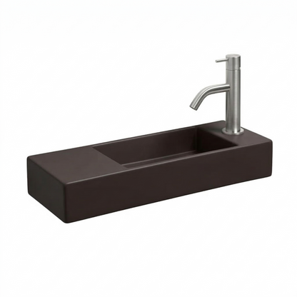 Porcelain Sink wall hung AQUAFREDDA Rettangolare plus L321V2 (Basin on right side)