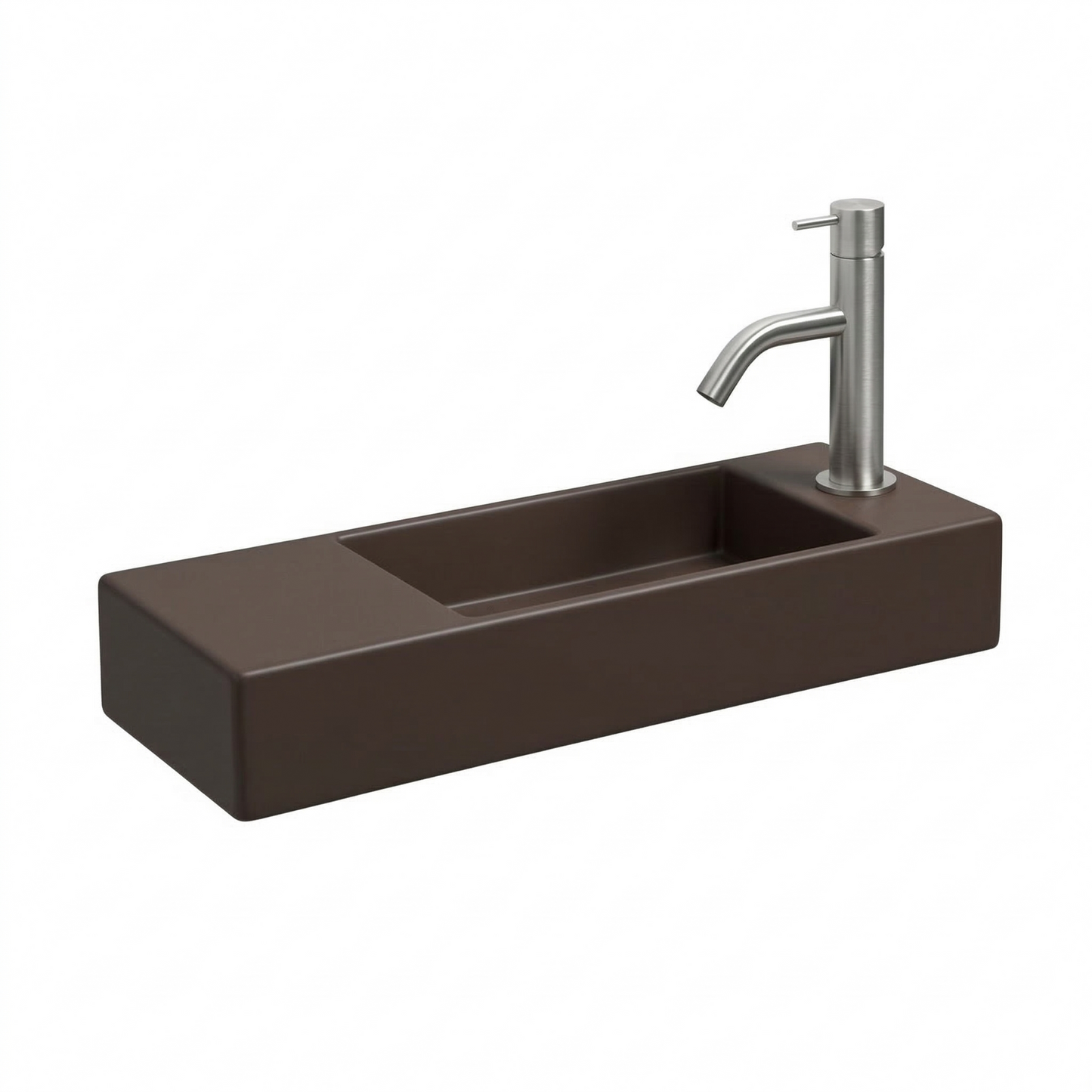 Porcelain Sink wall hung AQUAFREDDA Rettangolare plus L321V2 (Basin on right side)