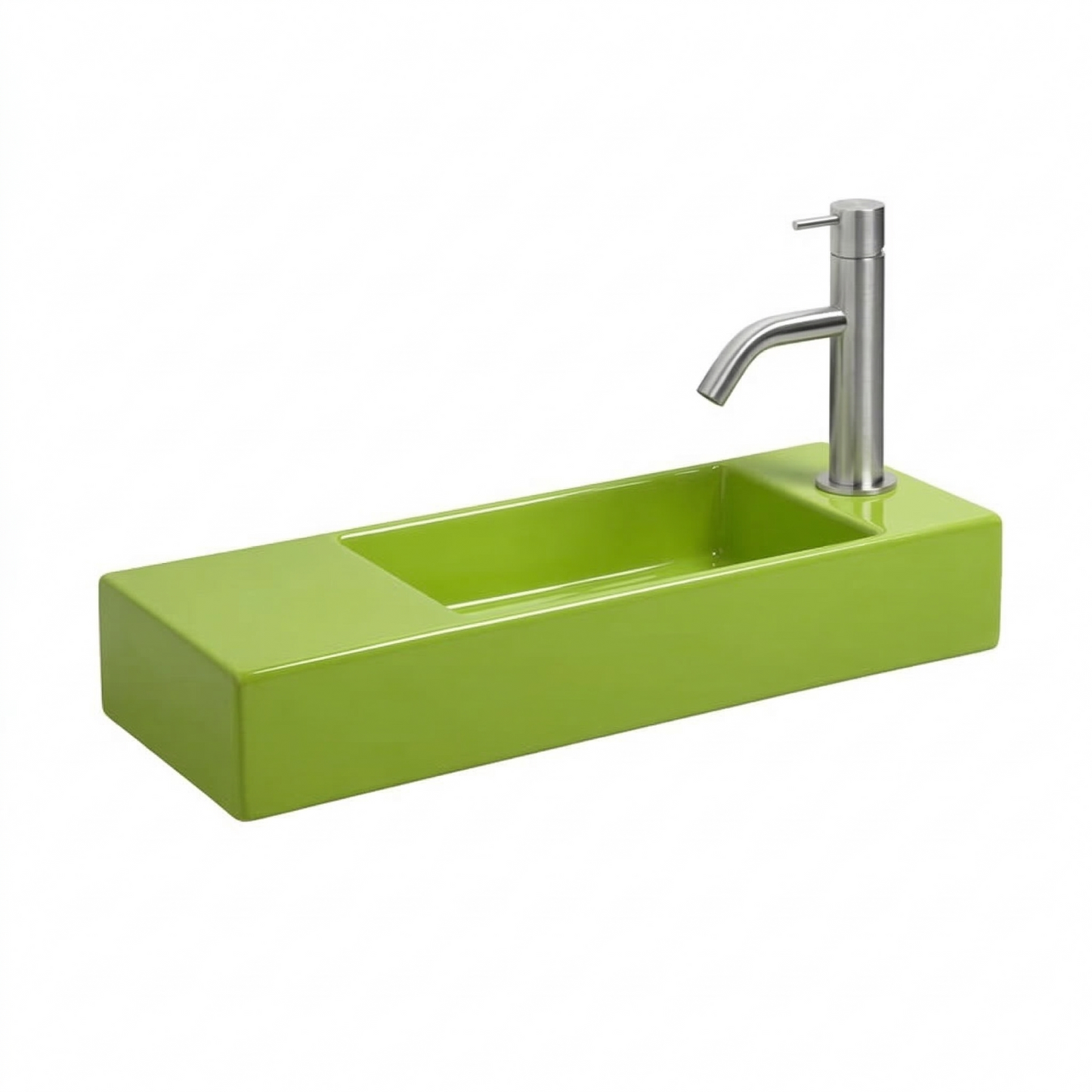 Porcelain Sink wall hung AQUAFREDDA Rettangolare plus L321V2 (Basin on right side)