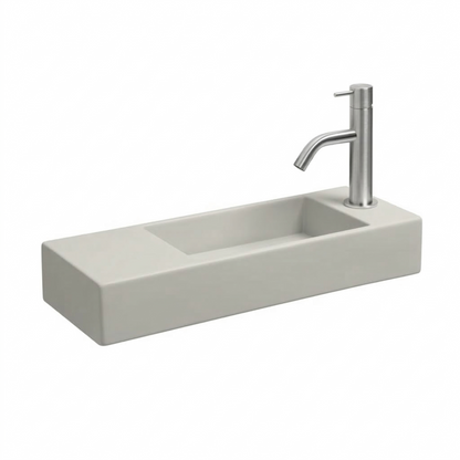 Porcelain Sink wall hung AQUAFREDDA Rettangolare plus L321V2 (Basin on right side)