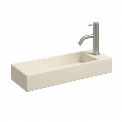 Porcelain Sink wall hung AQUAFREDDA Rettangolare plus L321V2 (Basin on right side)