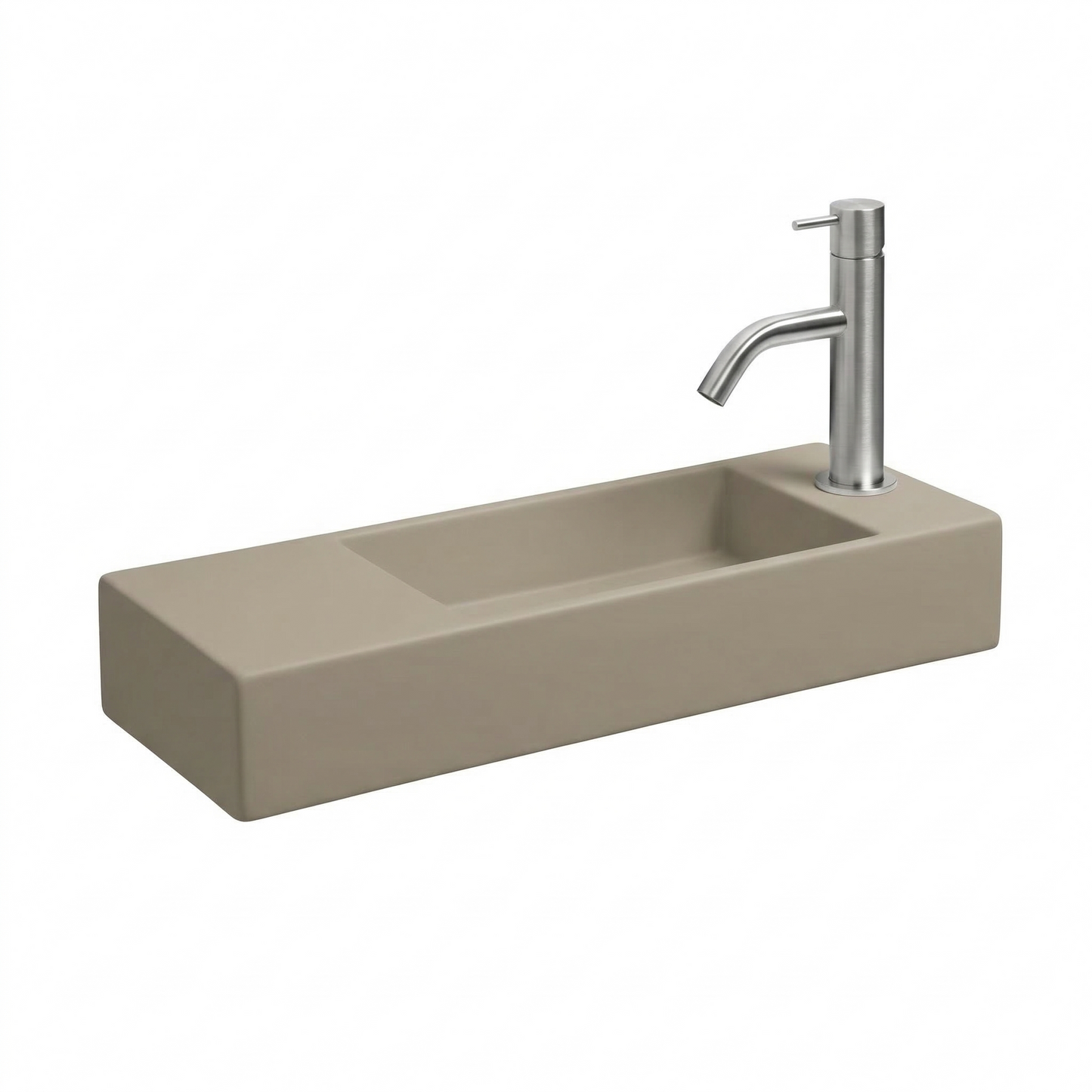 Porcelain Sink wall hung AQUAFREDDA Rettangolare plus L321V2 (Basin on right side)