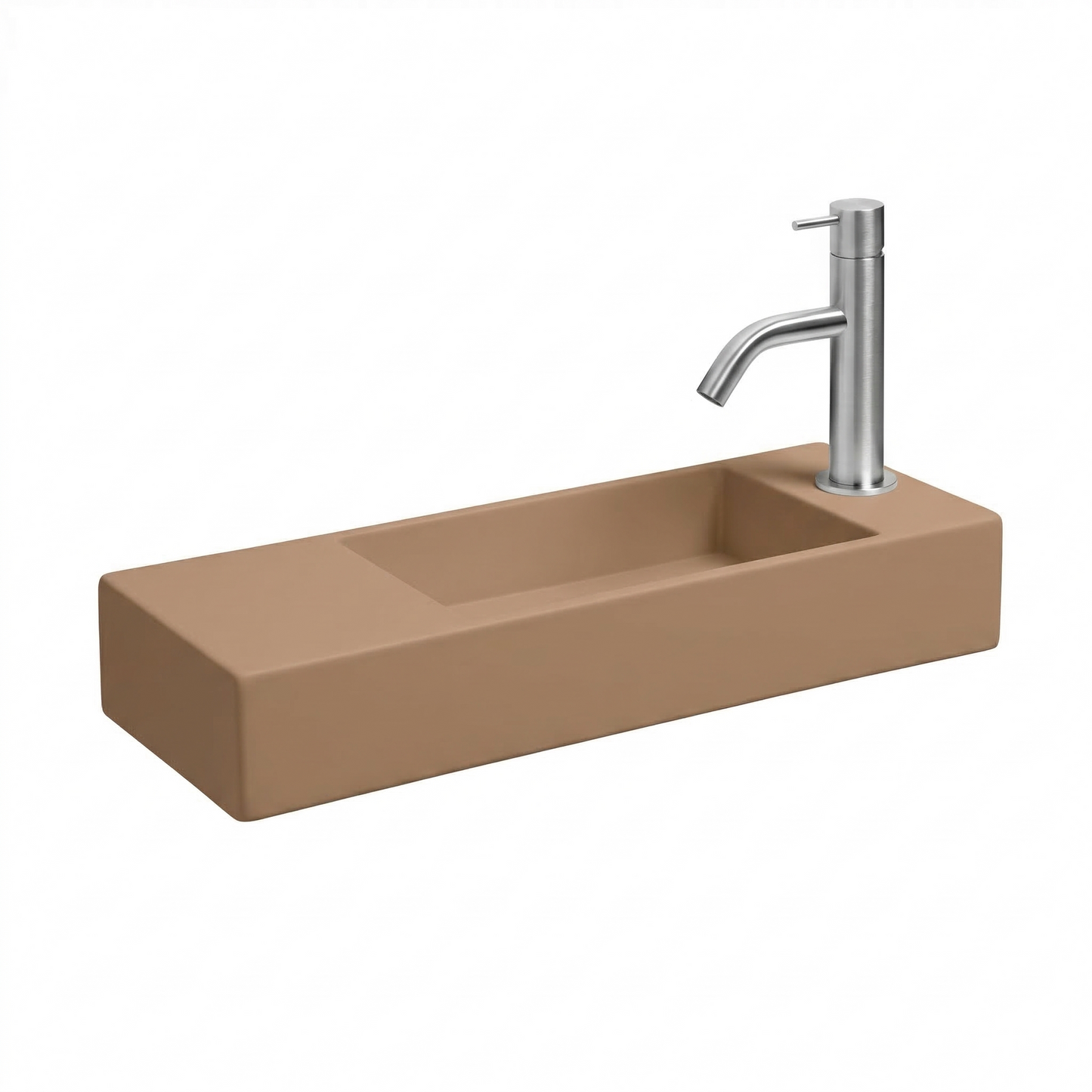 Porcelain Sink wall hung AQUAFREDDA Rettangolare plus L321V2 (Basin on right side)