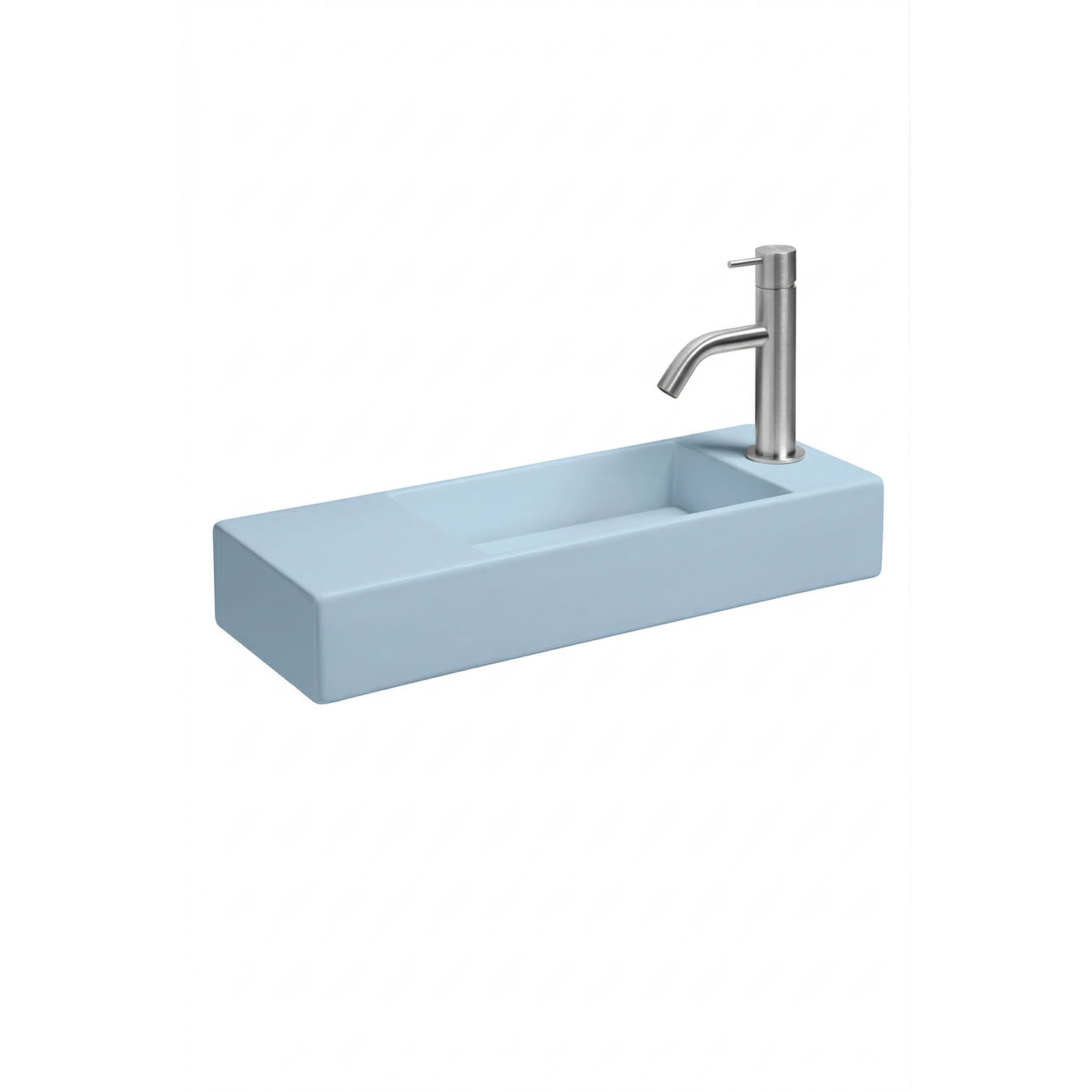 Porcelain Sink wall hung AQUAFREDDA Rettangolare plus L321V2 (Basin on right side)
