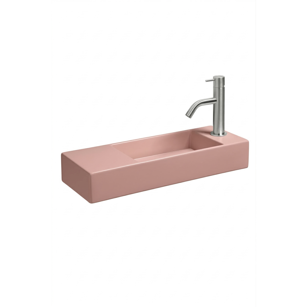 Lavabo suspendu en porcelaine AQUAFREDDA Rettangolare plus L321V2 (lavabo à droite)