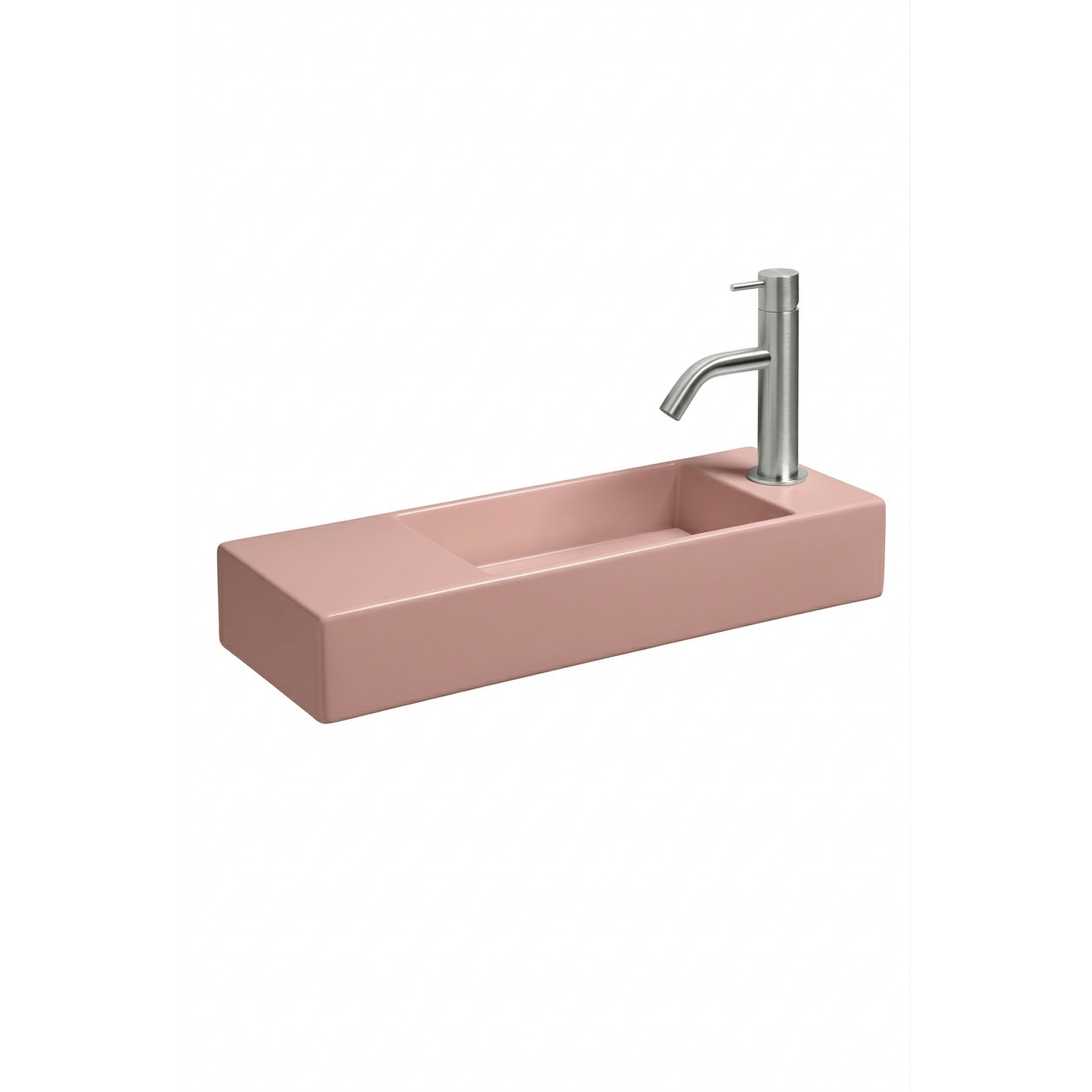 Porcelain Sink wall hung AQUAFREDDA Rettangolare plus L321V2 (Basin on right side)