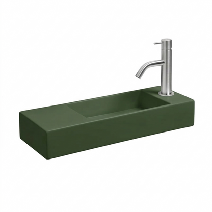 Porcelain Sink wall hung AQUAFREDDA Rettangolare plus L321V2 (Basin on right side)