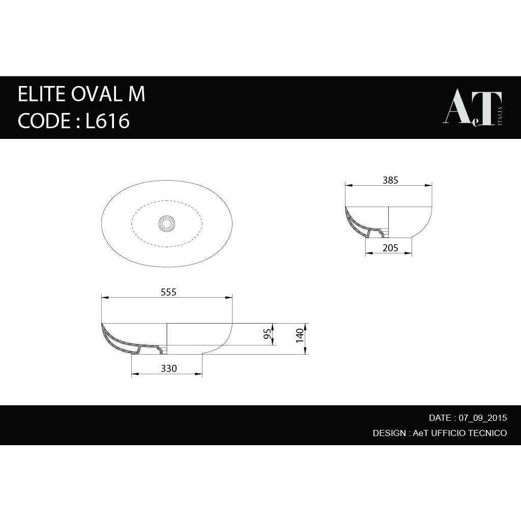 Évier en porcelaine ELITE OVAL L616 PLATINE *EN STOCK*