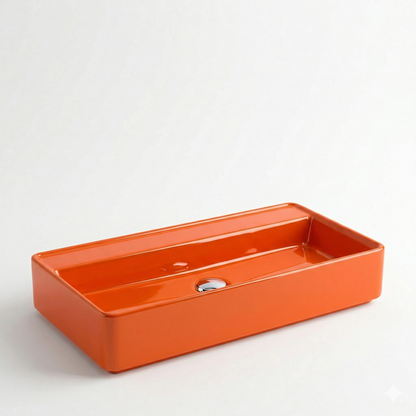 Porcelain sink FLY RECTANGULAR CR 75 L623