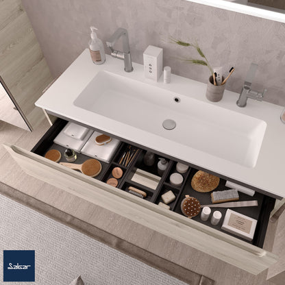 Lavabo intégré en surface solide Vilna blanc mat