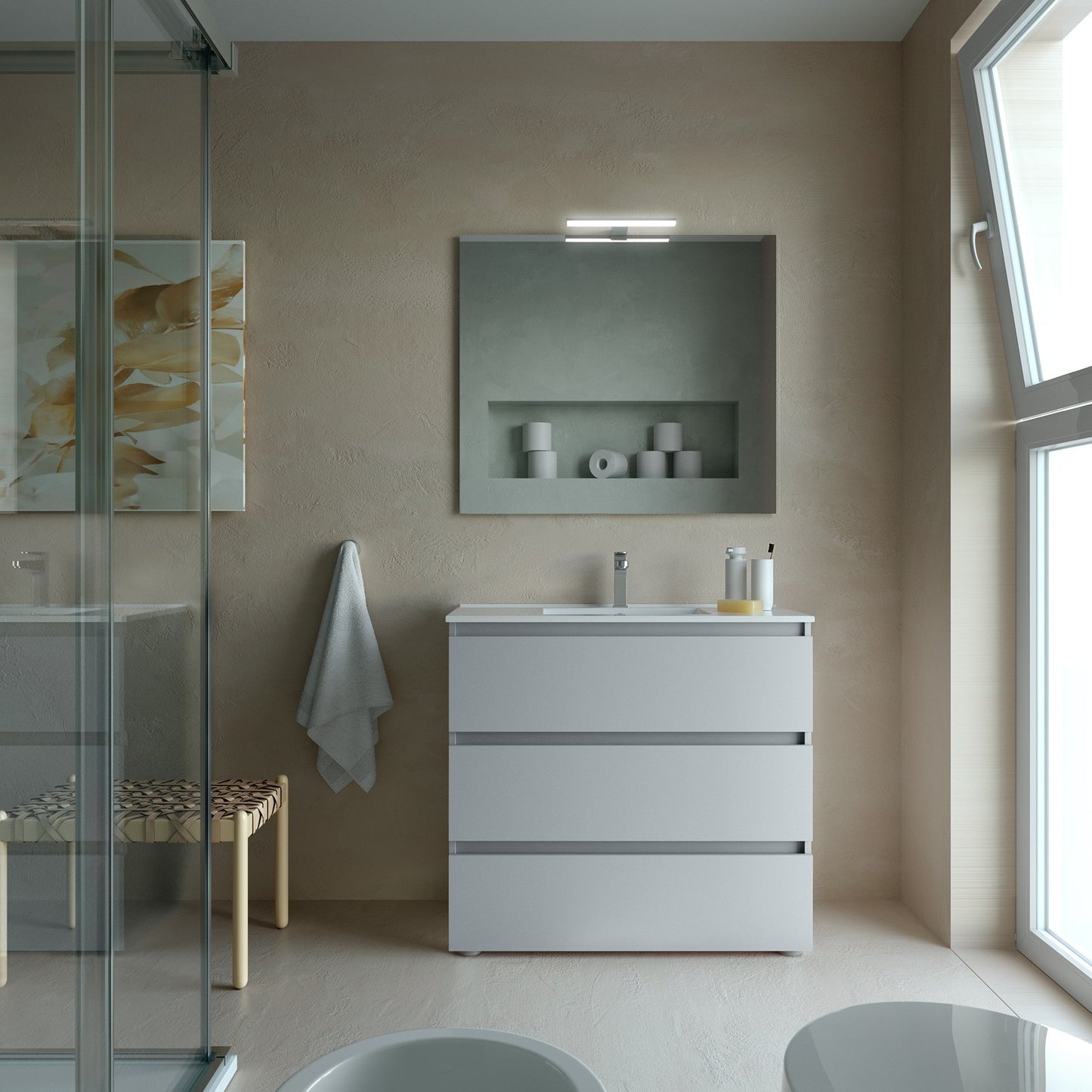 Vanity  Fussion Spirit 36 inches (900) 3 drawers (floor standing) **SPECIAL ORDER COLORS**