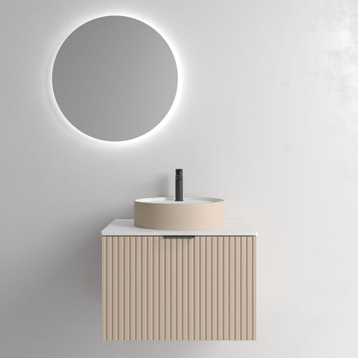 Vanity Biba 28 inches (700) 2 drawers Macchiato Matte
