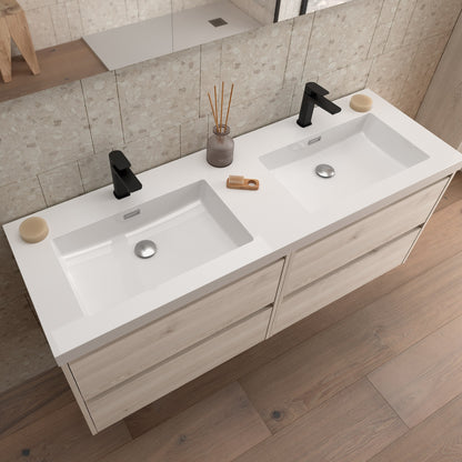 Vanité Noja 55 pouces (1400) 4 tiroirs Chêne Caledonia