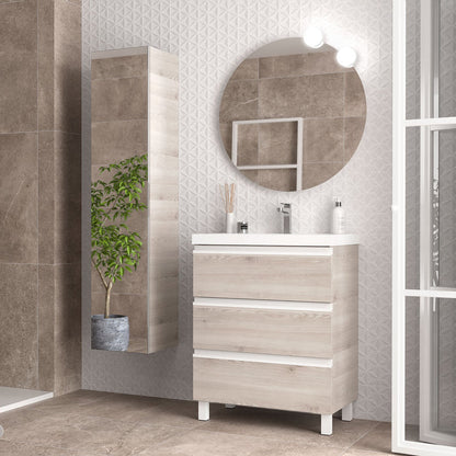 Vanity Fussion Spirit 24 inches (600) 3 drawers (floor standing) Natural