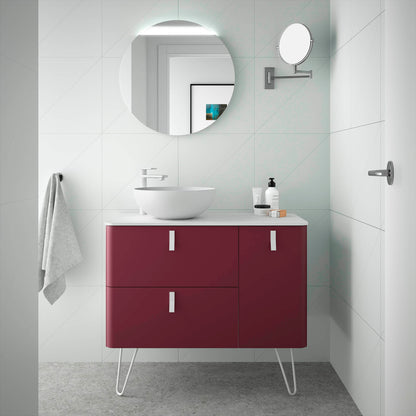 Meuble-lavabo Uniiq 48 pouces (1200) 2 tiroirs + porte décalée **COULEURS SUR COMMANDE SPÉCIALE**