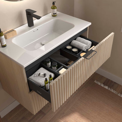 Vanity Biba 32 inches (800) 2 drawers Sienna Oak