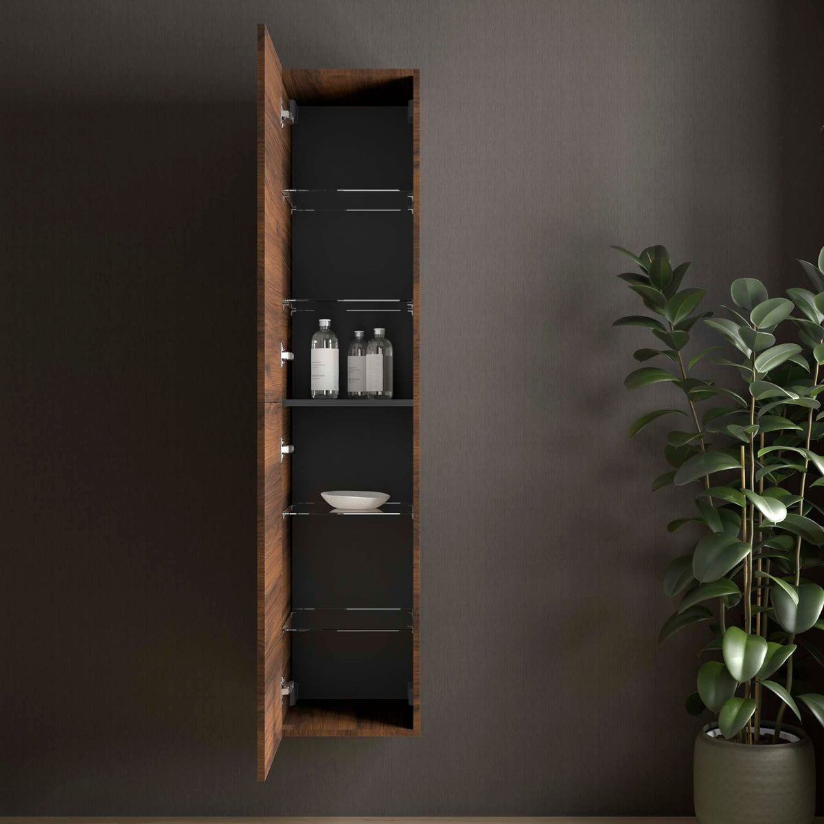 Linen cabinet alliance Walnut Maya