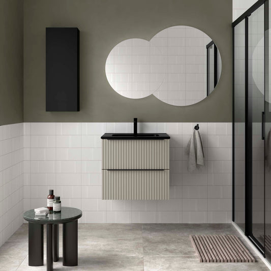 Vanity Biba 28 inches (700) 2 drawers Moon Grey