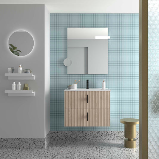 Vanité Biba 28 pouces (700) 2 tiroirs Naturel