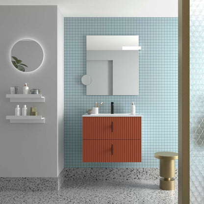 Vanity Biba 28 inches (700) 2 drawers Terracota Matte