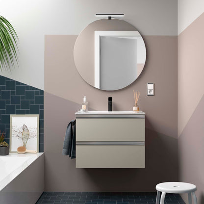Vanity  Fussion Spirit 24 inches (600) 2 drawers (wall hung) Moon Grey