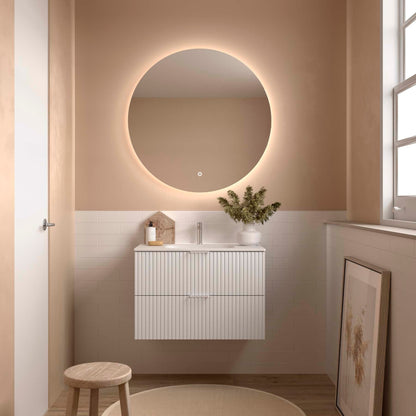 Vanity Biba 32 inches (800) 2 drawers Matte White