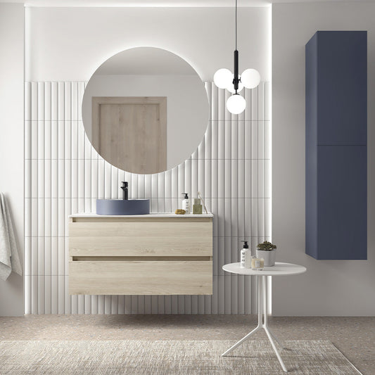 Vanity Fussion Spirit 36 inches (900) 2 drawers with right Offset drawer Natural