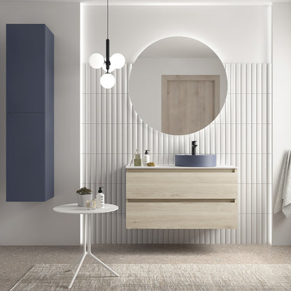 Vanity Fussion Spirit 36 inches (900) 2 drawers with left Offset drawer Natural