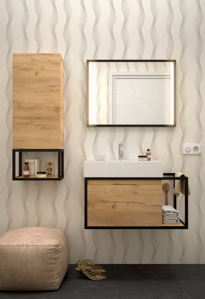 Vanité Vinci 48 pouces (1200) en aluminium fixé au plancher