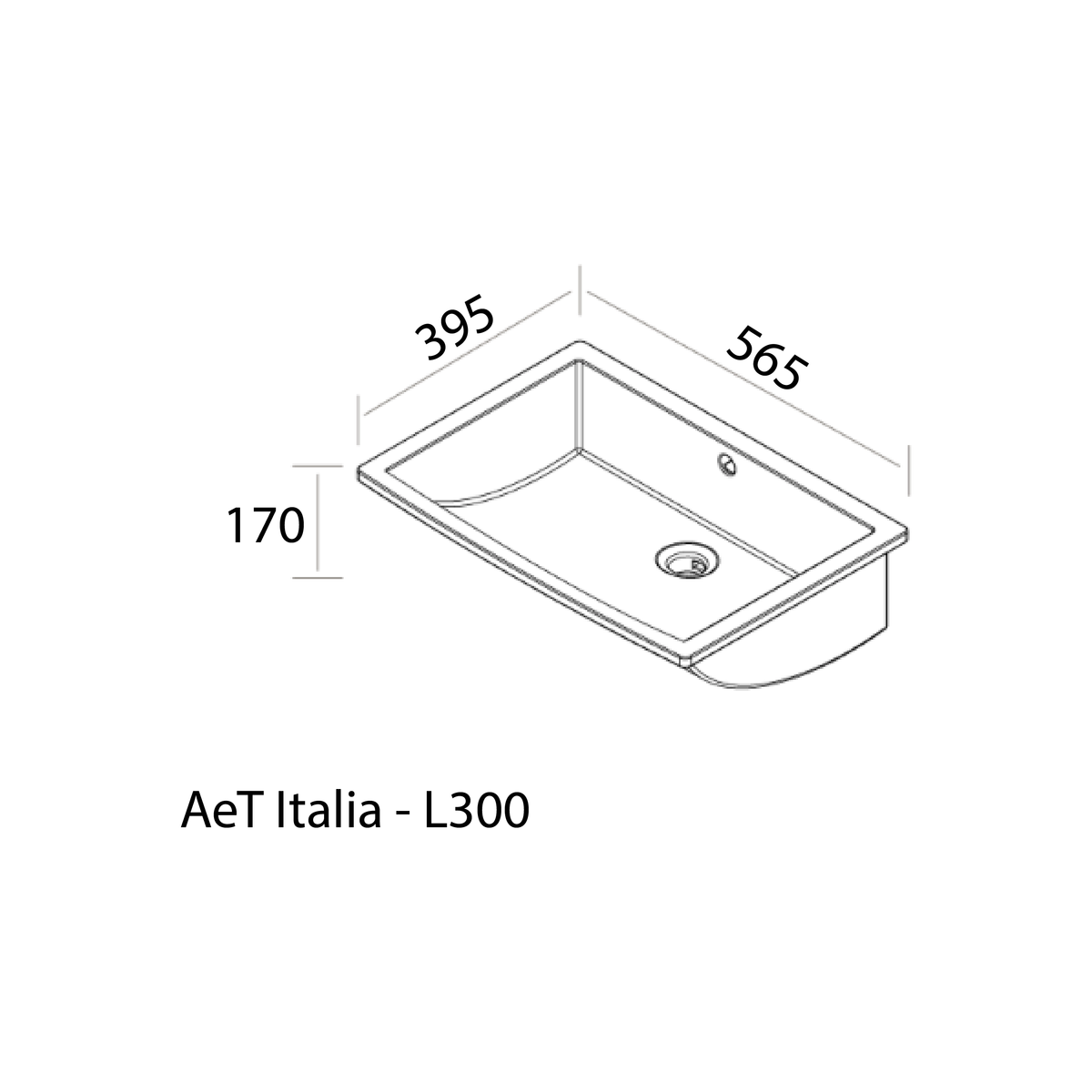 LAVABO SOUS PLAN L300