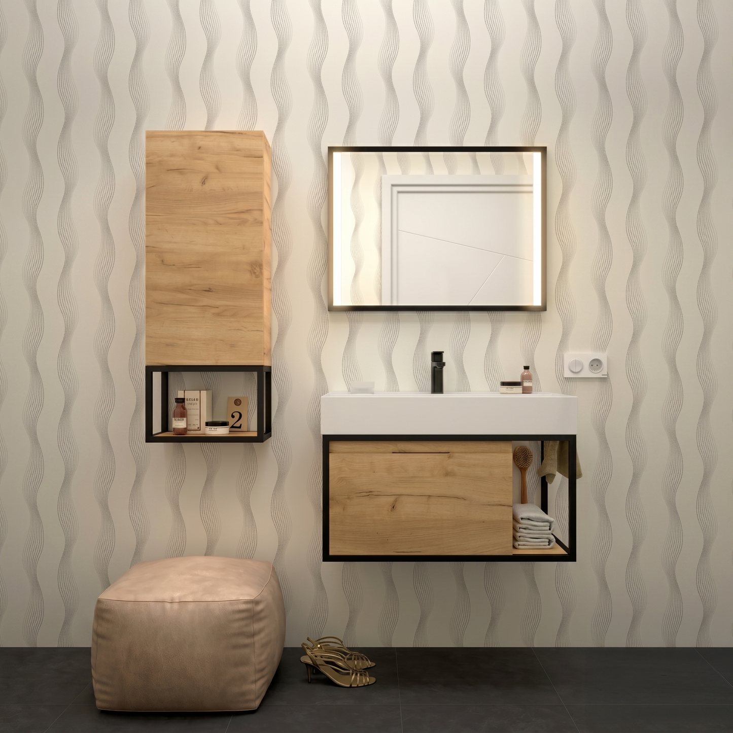 Vanity Vinci 32 inches (800) aluminum wall mounted *LQ*