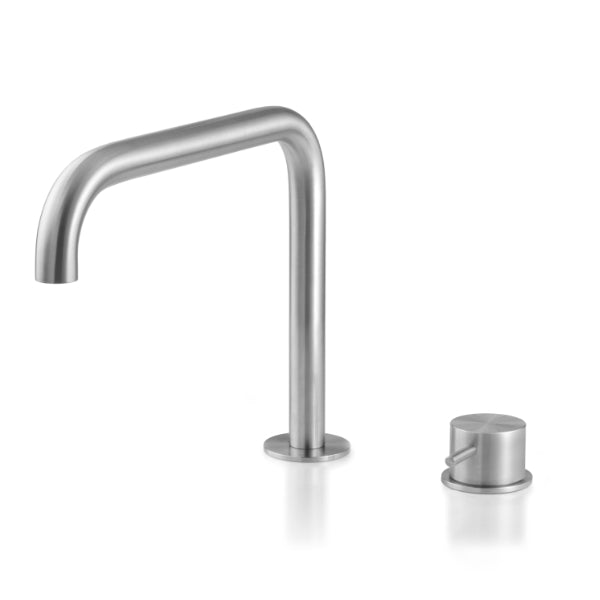 Lavabo faucet 2 holes Loop stainless steel LOP154