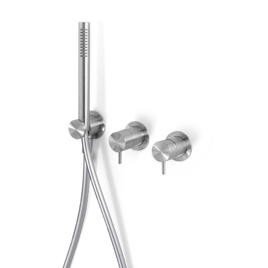 Bath and shower faucet with hand shower Loop stainless steel LOP311